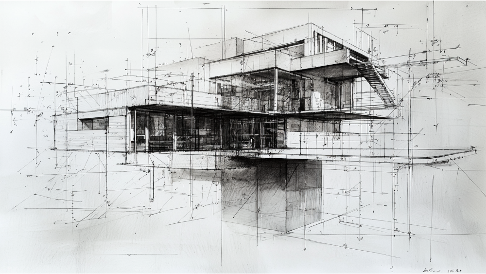 an architectural draft