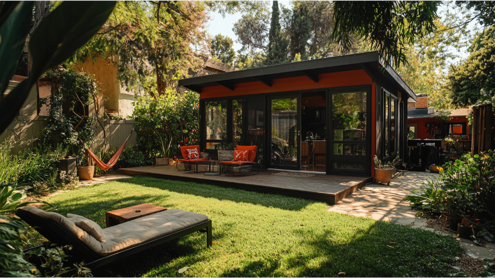 an accessory dwelling unit in the backyard