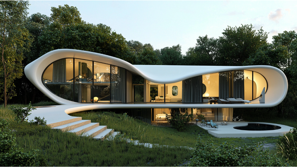 A house that is 3d rendered