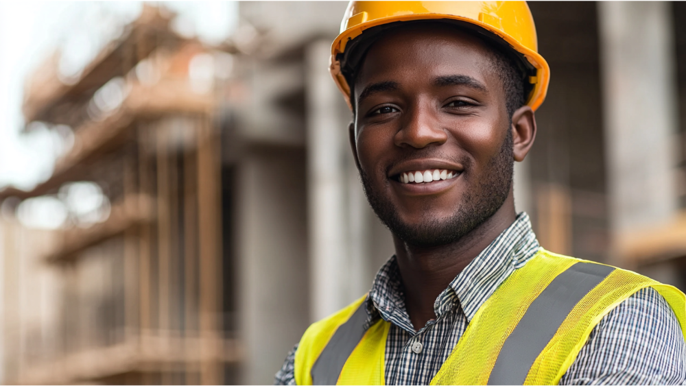 a civil engineer smiling