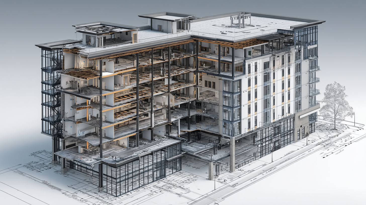 contentcreationteamkova 3D structural model of a mixed use buil 3c9cf6dc 2fa3 43f3 b89e 0e69c38c3e86