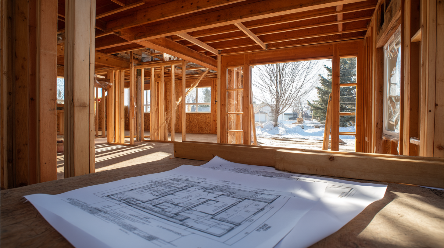 Kova Team house framing with exposed structural supports and en 7053d308 7ada 445f 8549 16fb4a6b10a8
